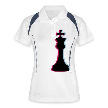 3D Effect Chess - Women's Polo breathable - white/navy - Front