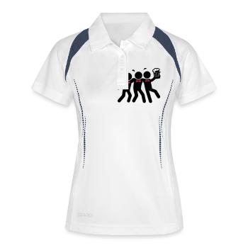 Stick Figure Bachelor Party - Women's Polo breathable - white/navy - Front