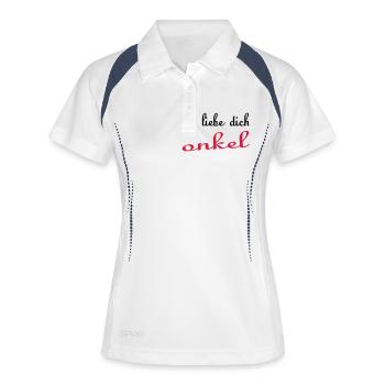 Ich liebe dich onkel - Polo respirant Femme - blanc/marine - Devant