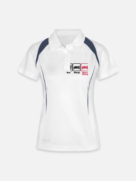 eat sleep more sleep 2c - Women's Polo breathable - white/navy