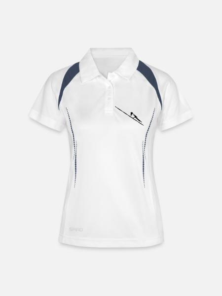 Magpie on power line - Women's Polo breathable - white/navy