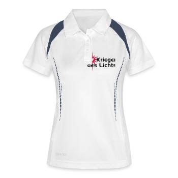 KRIEGER DES LICHTS - Frauen Polo atmungsaktiv - Weiß/Navy - Vorne