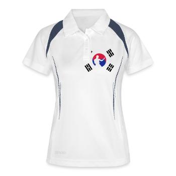 taekwondo - Women's Polo breathable - white/navy - Front