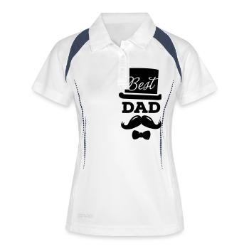 Best papa, father in the world, universe, universe - Women's Polo breathable - white/navy - Front
