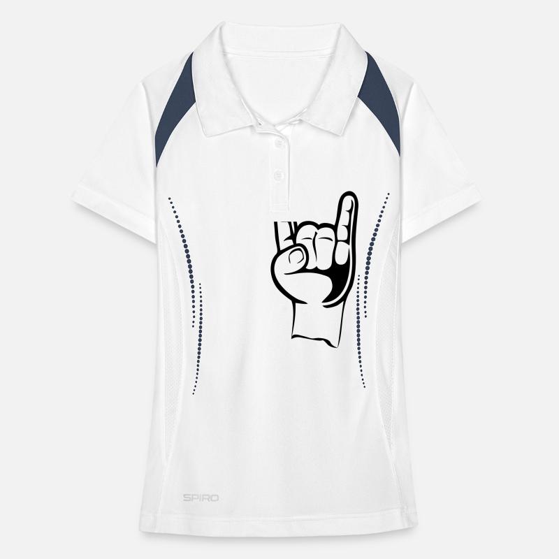 Rock and roll hand eu Women's Polo breathable