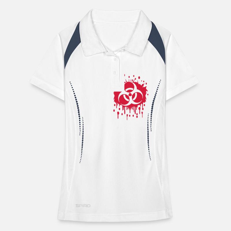 Biohazard Blut Graffiti Frauen Polo atmungsaktiv