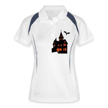 Spooky Castle with Bats Halloween - Women's Polo breathable - white/navy - Front