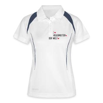 Beste Schwiegermutter der Welt - Frauen Polo atmungsaktiv - Weiß/Navy - Vorne