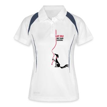 voulez-vous? - Polo respirant Femme - blanc/marine - Devant