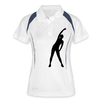Aerobic - Frauen Polo atmungsaktiv - Weiß/Navy - Vorne
