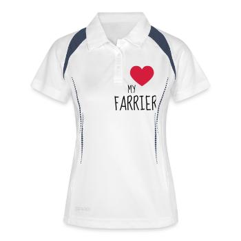 Farrier Hufschmied Maréchal Ferrant Blacksmith - Women's Polo breathable - white/navy - Front