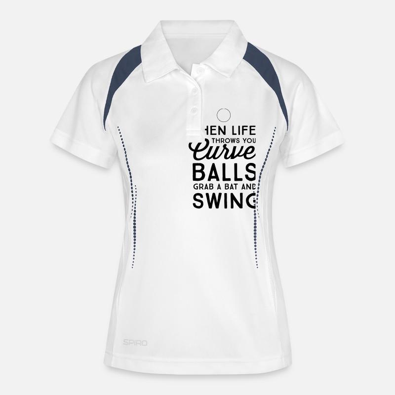 When Life Throws You Curve Balls - Women's Polo breathable - white/navy