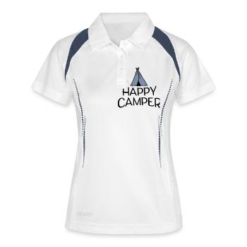Happy Camper Primitive Tent - Women's Polo breathable - white/navy - Front