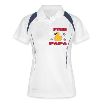 FUTUR PAP - Polo respirant Femme - blanc/marine - Devant