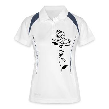 Sara Name First Name Name Flower - Women's Polo breathable - white/navy - Front