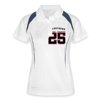 Goldstrand 2025 Trikot - Frauen Polo atmungsaktiv - Weiß/Navy - Vorne