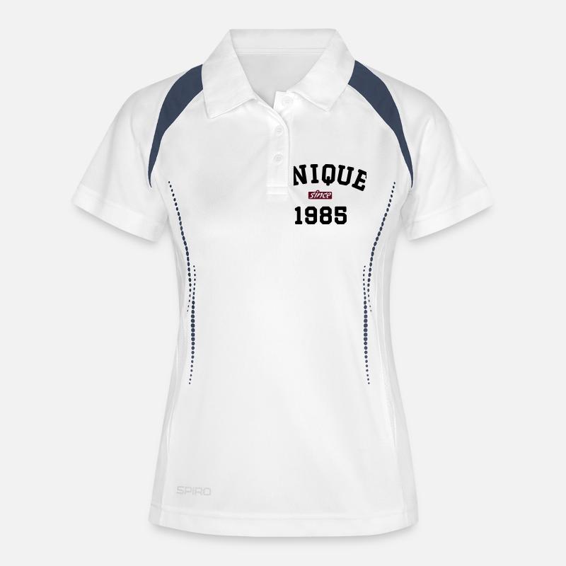uni1985 - Women's Polo breathable - white/navy