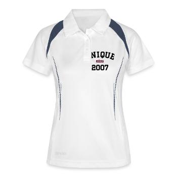 Unique Since 2007 - Frauen Polo atmungsaktiv - Weiß/Navy - Vorne