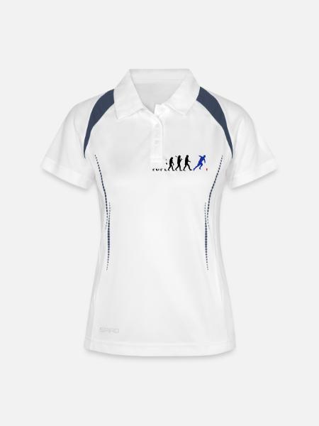 EVOLUTION FOOTBALL - Polo respirant Femme - blanc/marine