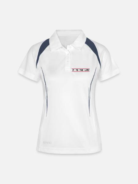 Poussez le bout de votre action - Polo respirant Femme - blanc/marine