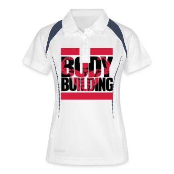 Bodybuilding 1_2c - Women's Polo breathable - white/navy - Front