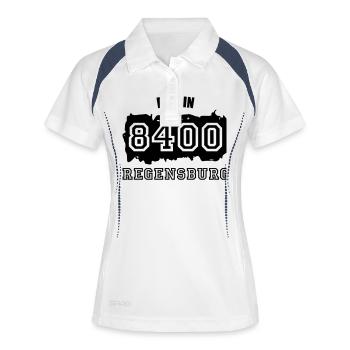 Established 8400 Regensburg - Frauen Polo atmungsaktiv - Weiß/Navy - Vorne