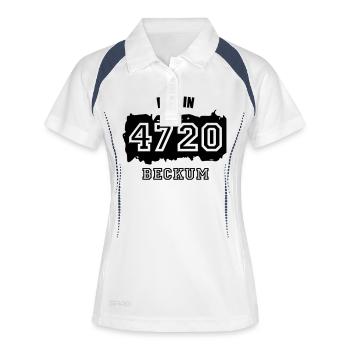 Established 4720 Beckum - Frauen Polo atmungsaktiv - Weiß/Navy - Vorne