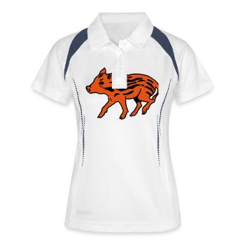 Marcassin - Polo respirant Femme - blanc/marine - Devant