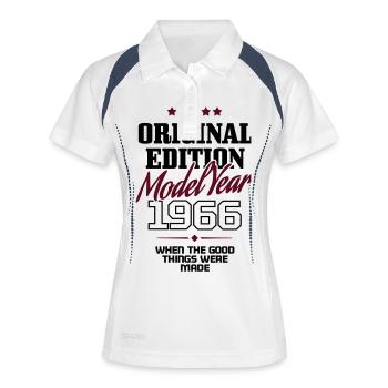 Original Edition 1966 - Frauen Polo atmungsaktiv - Weiß/Navy - Vorne