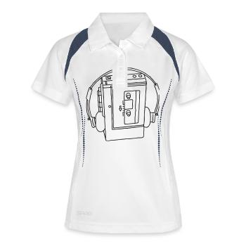 WALKMAN cassette recorder - Women's Polo breathable - white/navy - Front