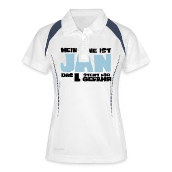 janvier - Polo respirant Femme - blanc/marine - Devant