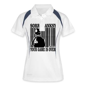 Banksy est un jeu sur - Polo respirant Femme - blanc/marine - Devant
