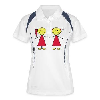 Best Friends Girls - Polo respirant Femme - blanc/marine - Devant