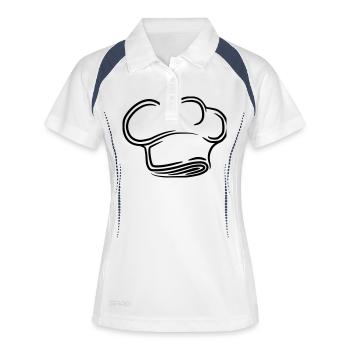 Conception de tatouage pour le chapeau du Chef exé - Polo respirant Femme - blanc/marine - Devant