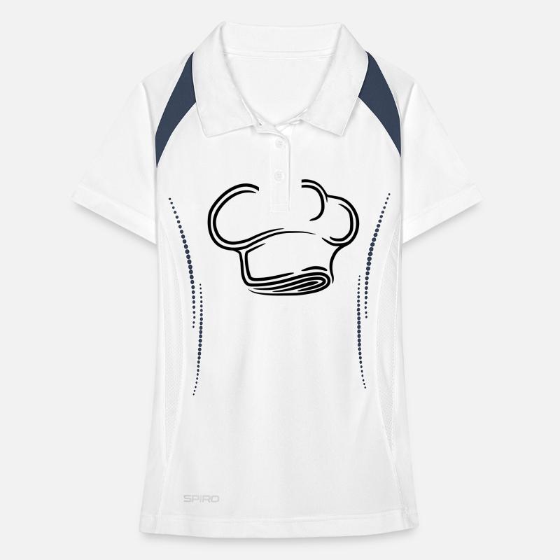 Chef Chef's Hat Tattoo Design Women's Polo breathable