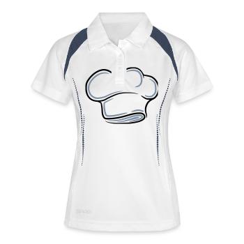 Conception de tatouage pour le chapeau du Chef exé - Polo respirant Femme - blanc/marine - Devant