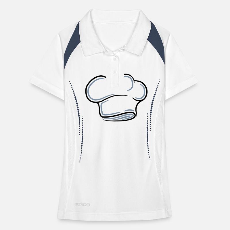 Chef Chef's Hat Tattoo Design Women's Polo breathable