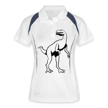 Dinosaur Bouton Dinosaur - Polo respirant Femme - blanc/marine - Devant