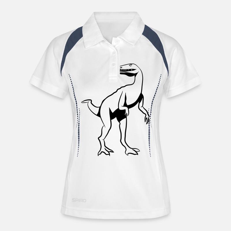 Dinosaur Dinosaur Button - Women's Polo breathable - white/navy