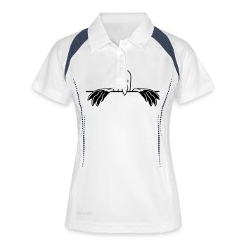 funny sign curious moeve - Women's Polo breathable - white/navy - Front