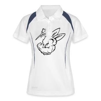starke_muecke_mosquito_01 - Polo respirant Femme - blanc/marine - Devant