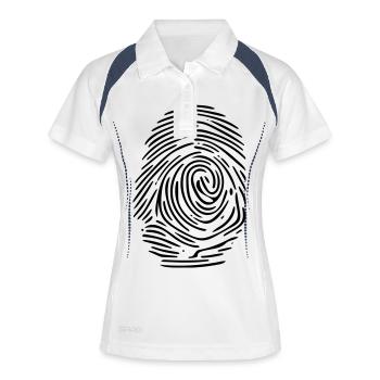 Biologie Vector Empreinte digitale - Polo respirant Femme - blanc/marine - Devant