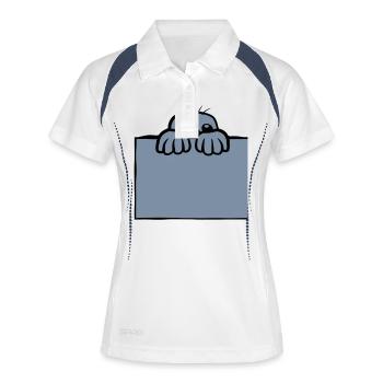 Mole shows shield - Women's Polo breathable - white/navy - Front