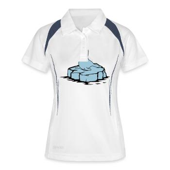 Phoque - Polo respirant Femme - blanc/marine - Devant