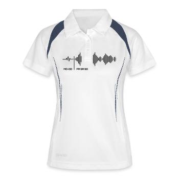 Wochentage - Wochenende Frequenz Party Shirt - Frauen Polo atmungsaktiv - Weiß/Navy - Vorne