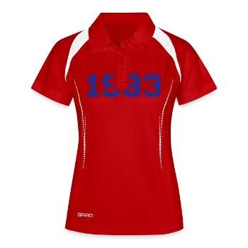 1983 - Frauen Polo atmungsaktiv - Weiß/Navy - Vorne