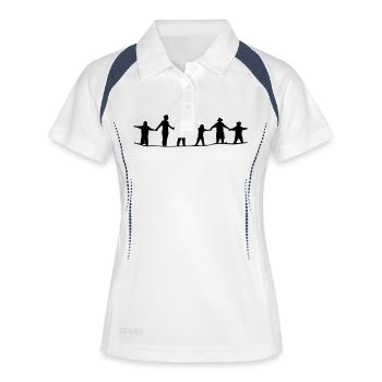 ribambelle - Polo respirant Femme - blanc/marine - Devant
