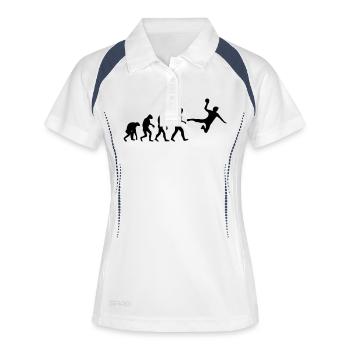 handball evolution hand-ball - Polo respirant Femme - blanc/marine - Devant