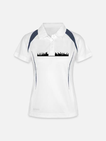 crowd_people - Women's Polo breathable - white/navy