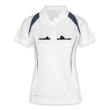 Skyline - Bonn - Frauen Polo atmungsaktiv - Weiß/Navy - Vorne